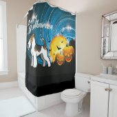 ハッピーハローウィンワイヤキツネテリア シャワーカーテン (インサイチュ)