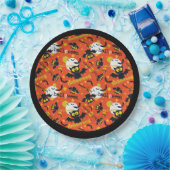 ハッピーハローウィンヴァンパイアこうもりフルムーンファンズ ペーパープレート (パーティー)