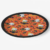 ハッピーハローウィンヴァンパイアこうもりフルムーンファンズ ペーパープレート (アングル)