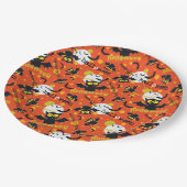 ハッピーハローウィンヴァンパイアこうもりフルムーンファンズ ペーパープレート (アングル)