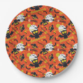 ハッピーハローウィンヴァンパイアこうもりフルムーンファンズ ペーパープレート (正面)