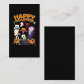 ハッピーハローウィンヴァンパイアスケルトンパンプキン幽霊 名刺 (正面/裏面)