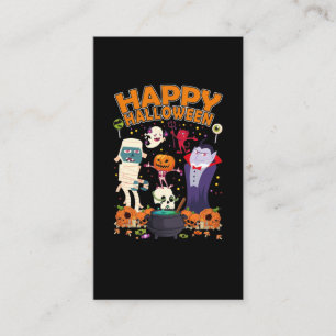 ハッピーハローウィンヴァンパイアスケルトンパンプキン幽霊 名刺