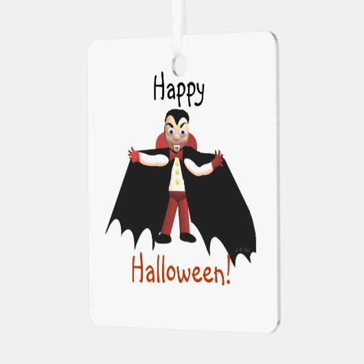 ハッピーハローウィンヴァンパイア メタルオーナメント (正面左)