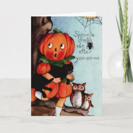 ハッピーハローウィンヴィンテージイラストレーション カード