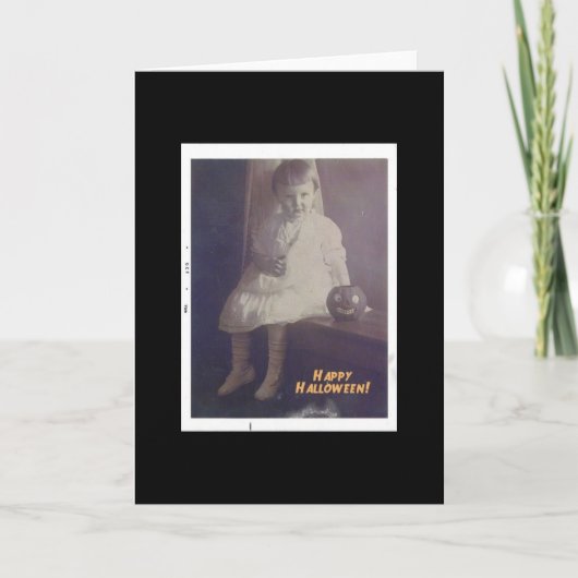 ハッピーハローウィンヴィンテージガール カード (正面)