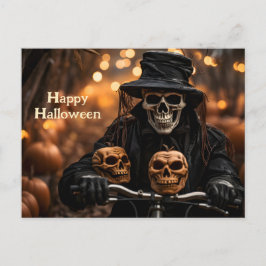 ハッピーハローウィンヴィンテージtuxedoのスケルトン ポストカード