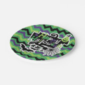 ハッピーハローウィン不気味おもしろい ペーパープレート (アングル)