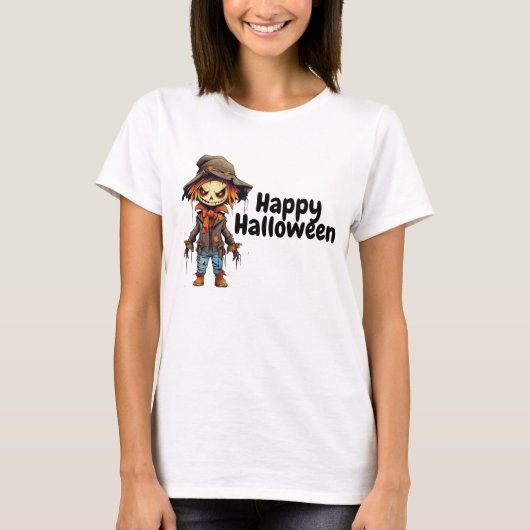 ハッピーハローウィン不気味かかし Tシャツ (正面)