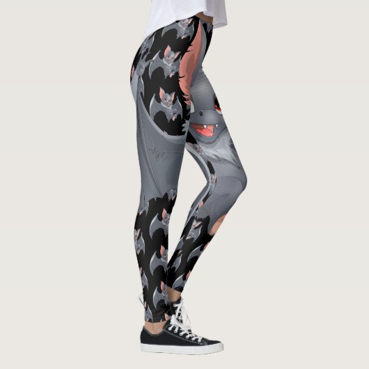 ハッピーハローウィン不気味こうもり レギンス (右)