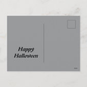 ハッピーハローウィン不気味なトリートまたはトリックデザイン シーズンポストカード (裏面)