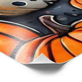 ハッピーハローウィン不気味なトリートまたはトリックデザイン フォトプリント            (角)