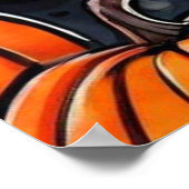 ハッピーハローウィン不気味なトリートまたはトリックデザイン ポスター (角)