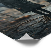 ハッピーハローウィン不気味なリトルチャイルド顔 ポスター (角)