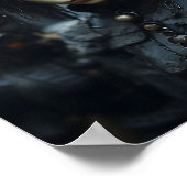 ハッピーハローウィン不気味なリトルチャイルド顔 ポスター (角)