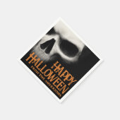 ハッピーハローウィン不気味な幽霊スカルブラックオレンジ スタンダードカクテルナプキン (角)