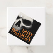 ハッピーハローウィン不気味な幽霊スカルブラックオレンジ フェイバータグ (インサイチュ)