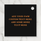 ハッピーハローウィン不気味な幽霊スカルブラックオレンジ フェイバータグ (裏面)