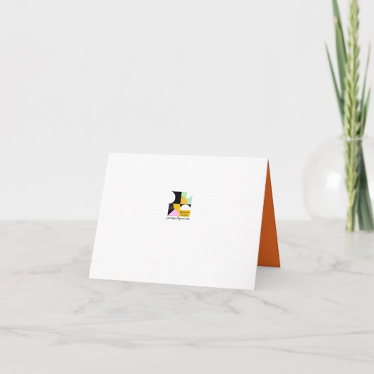 ハッピーハローウィン不気味な漫画おもしろい折り シーズンカード (裏面)