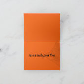 ハッピーハローウィン不気味な漫画おもしろい折り シーズンカード (内部)