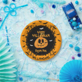 ハッピーハローウィン不気味カボチャ彫刻パーティー ペーパープレート (パーティー)