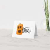 ハッピーハローウィン不気味カボチャ カード (正面)