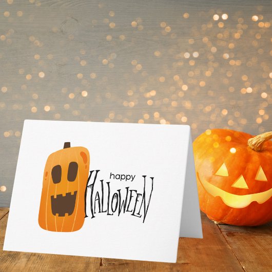 ハッピーハローウィン不気味カボチャ カード