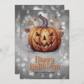 ハッピーハローウィン不気味カボチャ シーズンカード (正面/裏面)