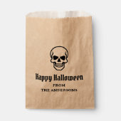 ハッピーハローウィン不気味スカル名前をカスタムする又は文字 フェイバーバッグ (正面)