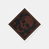 ハッピーハローウィン不気味スカル スタンダードカクテルナプキン (角)