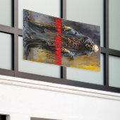 ハッピーハローウィン不気味スケルトン 横断幕 (ビルの外側)