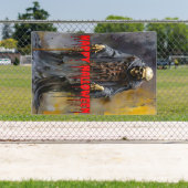 ハッピーハローウィン不気味スケルトン 横断幕 (インサイチュ)