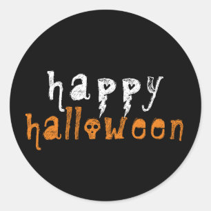 ハッピーハローウィン不気味ステッカー ラウンドシール