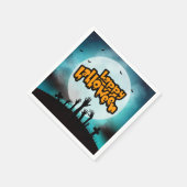 ハッピーハローウィン不気味ゾンビパーティー スタンダードカクテルナプキン (角)