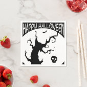 ハッピーハローウィン不気味ツリーペーパーナプキン スタンダードカクテルナプキン (インサイチュ)