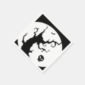 ハッピーハローウィン不気味ツリーペーパーナプキン スタンダードカクテルナプキン (角)