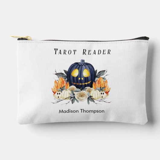 ハッピーハローウィン不気味ハロウィンカボチャ結晶 アクセサリーポーチ (正面)