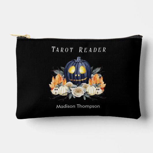 ハッピーハローウィン不気味ハロウィンカボチャ結晶 アクセサリーポーチ (正面)