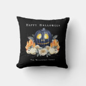 ハッピーハローウィン不気味ハロウィンカボチャ結晶 クッション (正面)