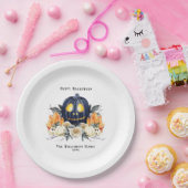 ハッピーハローウィン不気味ハロウィンカボチャ結晶 ペーパープレート (パーティー)