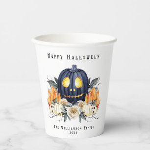 ハッピーハローウィン不気味ハロウィンカボチャ結晶 紙コップ