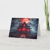 ハッピーハローウィン不気味ハ幽霊のよく出るウス カード (正面)