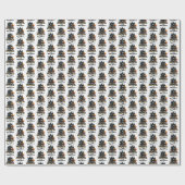 ハッピーハローウィン不気味パターン包装紙 ラッピングペーパー (フラット)