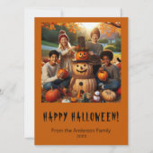 ハッピーハローウィン不気味フォトホリデーカード シーズンカード (正面)