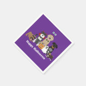 ハッピーハローウィン不気味ペットコスチューム スタンダードカクテルナプキン (角)