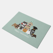 ハッピーハローウィン不気味ペットコスチューム ドアマット (アングル)