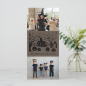 ハッピーハローウィン不気味マンションファミリーフォトカード (スタンド正面)