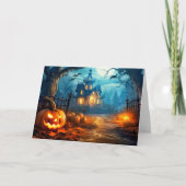 ハッピーハローウィン不気味マ幽霊のよく出るナー カード (正面)