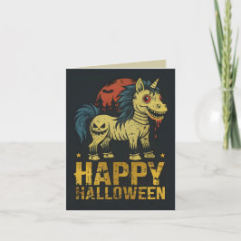 ハッピーハローウィン不気味ユニコーン カード