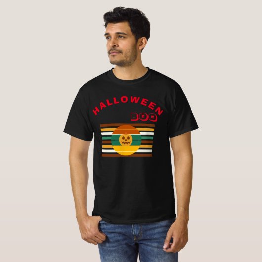 ハッピーハローウィン不気味ユニセックス Tシャツ (正面フル)